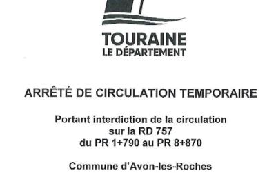 Arrêté de circulation RD757