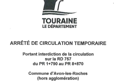 Arrêté de circulation RD757