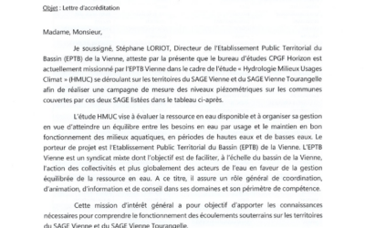 Accréditation pour campagne de mesure de niveau d’eau