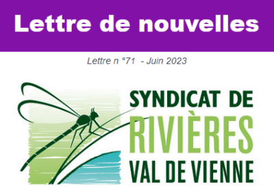 Lettre de nouvelle du syndicat de Rivières Val de Vienne