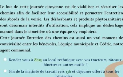 Entretien des chemins et du cimetière